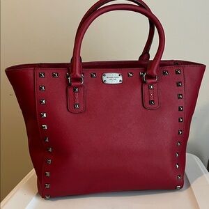 Michael Kors Crimson Studded Tote